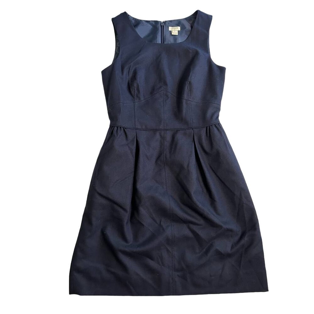 J.Crew Factory Navy Blue Dress Size 2 Wool